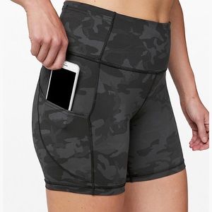 LULULEMON fast and free 6” shorts camo